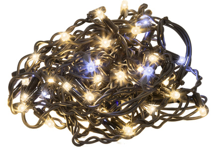 Lichtgordijn | IJspegel Verlichting | 50 LEDs | Warm wit + Koud wit flits | 2,5 M