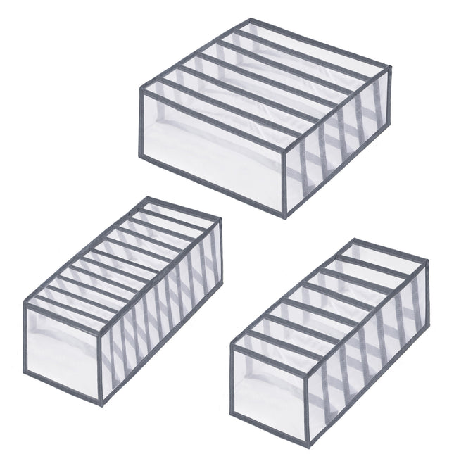 Lade Organizer - Lade verdeler - Opbergsysteem - Ondergoed - Sokken - BH - Grijs