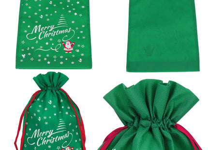 Kerstzak | Cadeautas | Groen/Wit