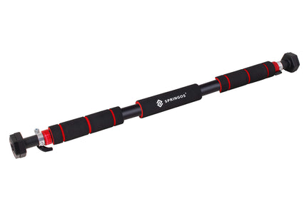 Pull Up Bar - Optrekstang - Staal - Zilver - Rood - Zwart -  80-130 CM - 300KG