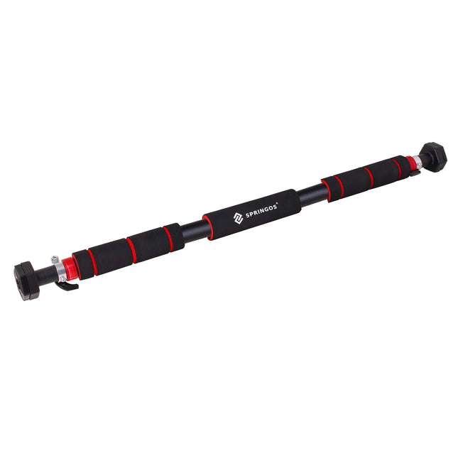 Pull Up Bar - Optrekstang - Staal - Zilver - Rood - Zwart -  80-130 CM - 300KG