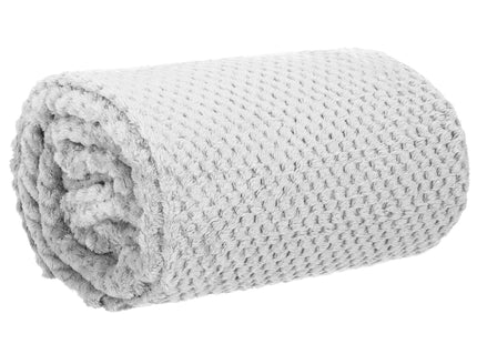 Plaid | Sprei | Deken | 150 x 200 cm | Pluche | Lichtgrijs