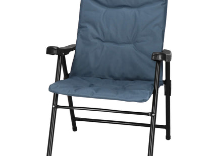 Tuinstoel | Visstoel | Opvouwbaar | Blauw | Metaal | Polyester