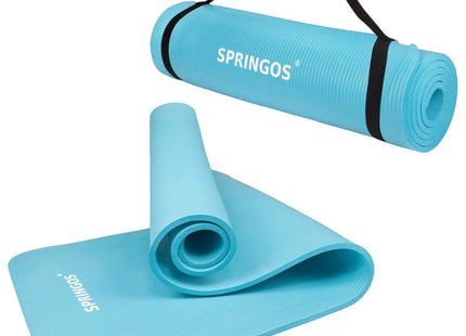 Yoga Mat | Fitnessmat | Premium Kwaliteit | Anti Slip | 61 x 183 x 1 cm | Blauw