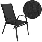 Tuinstoel | Tuinstoelen | Tuinstoel Buiten | Staal &Textileen | 130 kg | Grijs | 1 Stuk