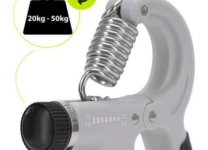 Actiget® Handtrainer | Handknijper | Verstelbaar | Grijs/Zwart | 20-50 Kg