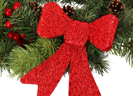 Kerstboomhanger | Strik | 2 Stuks | PVC | Rood
