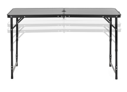 Campingtafel - Vouwtafel - Inklapbaar - Opvouwbaar - 120 x 60 x 55 cm - Zwart/Grijs