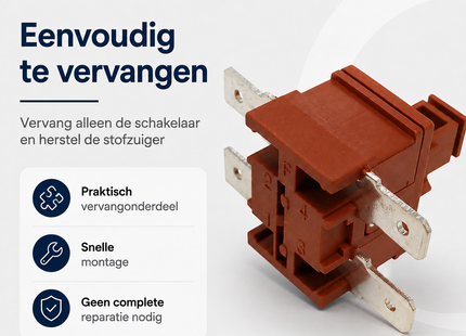SQOON® Schakelaar geschikt voor Numatic HVR / NVR – Vervangende aan/uit schakelaar voor Numatic stofzuigers