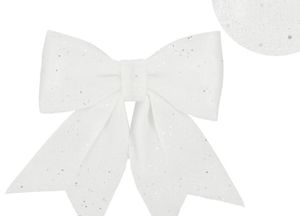 Kersthanger | Kerstversiering | Kerstdecoratie Voor Binnen | Kerststrik | Wit | 30 cm | 1 Stuk