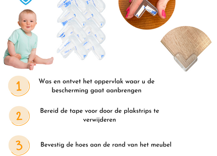 Hoekbeschermers | 10 Stuks | Hoekbeschermers Tafel | Hoekbeschermers Baby | Transparant