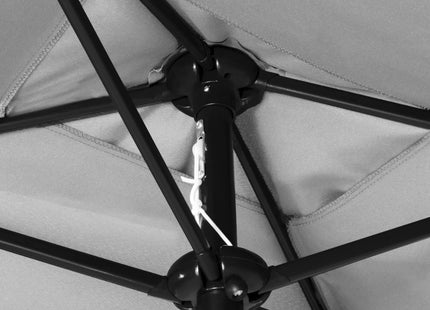 Parasol | Parasols | Kantelbaar | Met Ventilatie | Grijstint | 240 cm