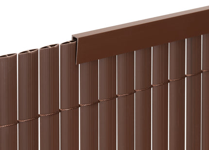 Afdekprofiel - U Vorm - Kunststof - 100 Cm - PVC - Afdekking - Terras - Schutting - Bruin