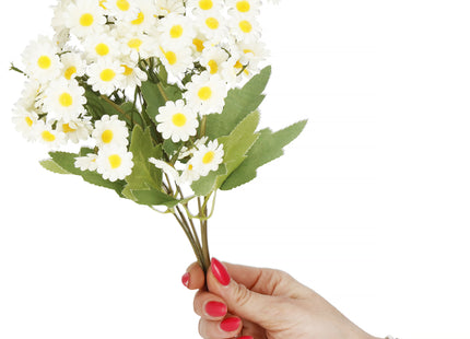 Kunstboeket - Sierboeket - Decoratief - 5 Takken - Decoratief - 75 Bloemen - 33.5 cm