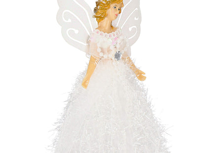 Kersthanger | Engel | Kerstboomhanger | Wit | Glitters | 20 cm