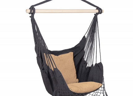 Hangstoel | Binnen & Buiten | Met 2 Kussens | Belastbaar tot 150 kg | 130 x 90 cm | Grijs/Beige