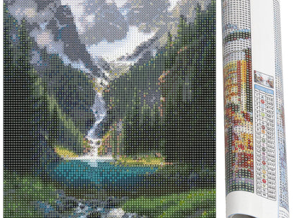 Diamond Painting - Volwassenen - Berg - Waterval - 40 x 30 cm