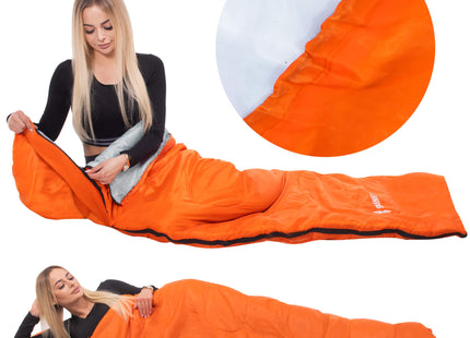 Slaapzak | Slaapzakken | Dekenmodel | Inclusief Draagtas | 205 x 73 cm | Oranje