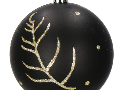 Kerstballen | 16 Stuks | Goud/Zwart