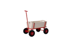 Bolderkar | Houten Bolderkar | Tuinkar | 50 KG | Rood | Naturel