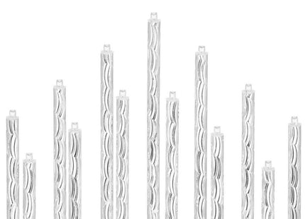 LED Kaarsenbrug | Batterijen | Zilver | Warm Wit