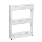 Keukentrolley | Keukentrolley Op Wieltjes | Badkamer Trolley | Opbergrek | 3 Niveaus | 70 x 54 x 12.5 cm | Wit
