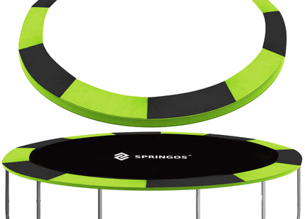 Trampoline Rand | Ø 363-369 cm | Beschermrand Trampoline | Rond | Groen | Zwart