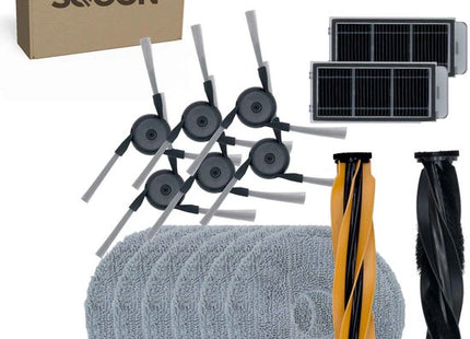 SQOON® vervangingsset geschikt voor Dreame X50 Ultra Complete - 15-delige onderhoudskit voor robotstofzuigeronderhoud