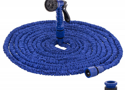 Tuinslang | 15-45 m | Magic Hose | Flexibele Tuinslang | Sproeikopvergrendeling | Blauw