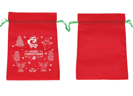 Kerstzak | Cadeautas | Merry Christmas | Rood/Wit/Groen