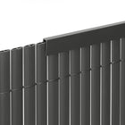 Afdekprofiel - U Vorm - Kunststof - 100 Cm - PVC - Afdekking - Terras - Schutting - Donkergrijs
