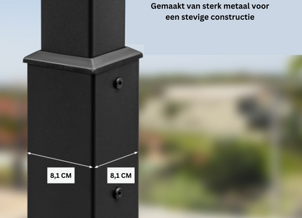 Muntel® Pergola - Antraciet - Metaal - 180G/M2 - 3 X 3 M