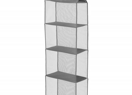 Kast Organizer | 4 Planken | Inclusief Haak | Grijs