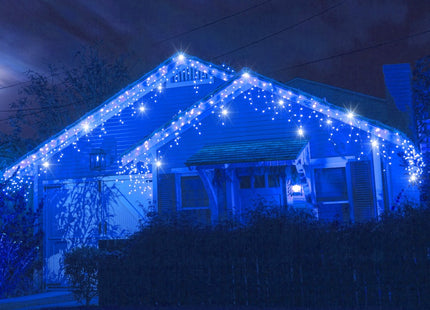 IJspegel Verlichting | 12 m + 2.5 m Snoer | 300 LED | Flash | Koppelbaar | Blauw