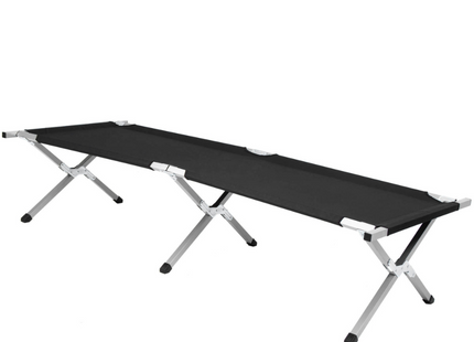 Kampeerbed | Stretcher | Zwart | Tot 150 KG | 190,5 CM