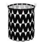 Opbergmand - Speelgoedmand - Kledingmand - Organizer - Handvatten - Geometrisch - Zwart - Wit
