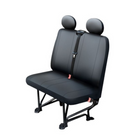 Autostoelhoes - Autostoelbeschermer - Stoelhoes - Bescherming - Kunstleder - Zwart - Tweepersoons - Transporter - Maat L