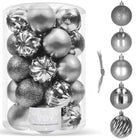 Kerstballen | 20 Stuks | 6 cm | Grijs