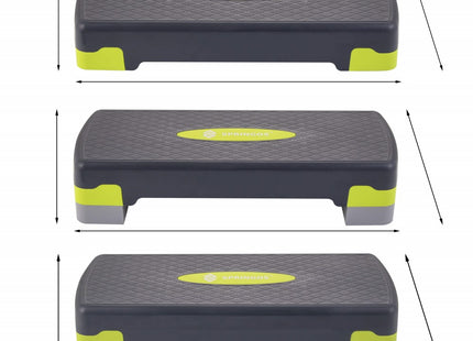Aerobic Stepper | Verstelbaar | Inclusief Mat | Grijs/Groen