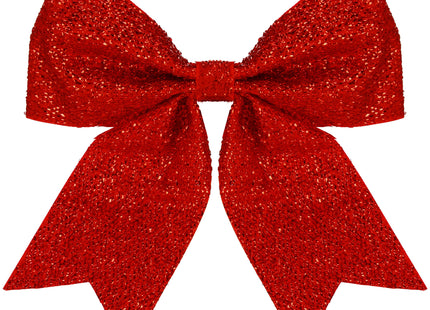 Kerstboomhanger | Strik | Rode Glitter | 20 CM