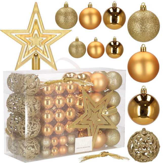 Kerstballen | 100 Stuks | Goud Tinten
