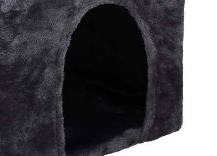 Krabpaal - 3 Etages - Voor Katten - Toren - Meubelbescherming - 31 x 31 x 62 cm - Grijs/ Beige