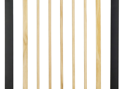 Traphekje | 75 - 138 cm | Traphek | Veiligheidshekje | Metaal | Hout | Zwart/Bruin