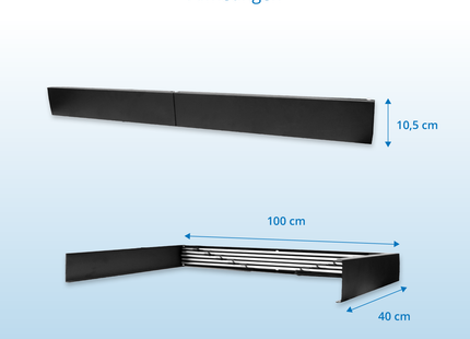 Wanddroogrek - XXL Model - Wasrek - Inklapbaar - Uitschuifbaar - 100 cm - 5 Meter Drooglengte - Zwart