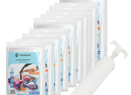 Vacuümzakken Set | Opbergzakken Kleding | Herbruikbaar | 10 Stuks | 3 Maten | Transparant | Inclusief Pomp