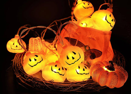 Halloween Decoratie - Lichtslingers - Verlichting - Pompoenen - 10 LED