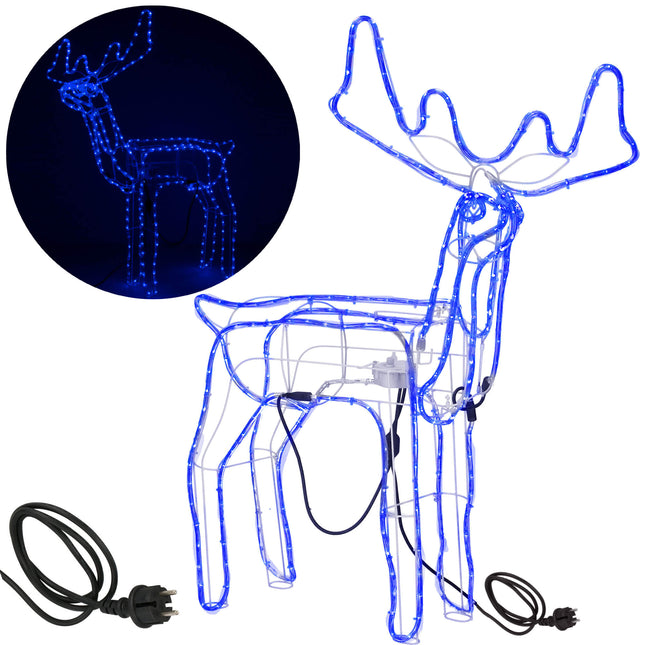 Rendier | Beweegbaar Hoofd | 288 LED Lampjes | Blauw