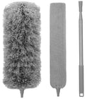 Wasbare Telescopische Stoffer - Stofdoek - Telescopische - Borstel - 75-254 cm - 3 in 1 - Grijs
