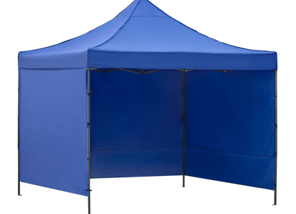 Partytent - 300x300xcm - Hoogte Verstelbaar - PVC - Polyester - Harmonica- Frame - Blauw
