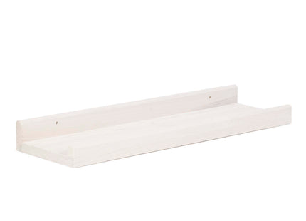 Wandplank - Boekenplank - Ophangbaar - Kruidenplank- Wit- Grenenhout - 10 Kg - 30 cm - 2 Stuks